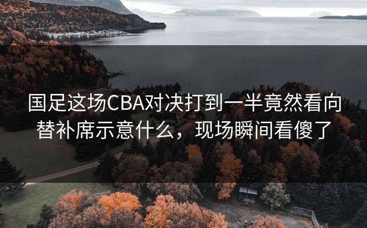 国足这场CBA对决打到一半竟然看向替补席示意什么，现场瞬间看傻了